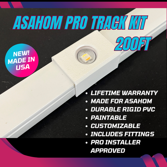 ASAHOM Permanent Outdoor Lights Pro S1080 PermTrack Kit - 200ft