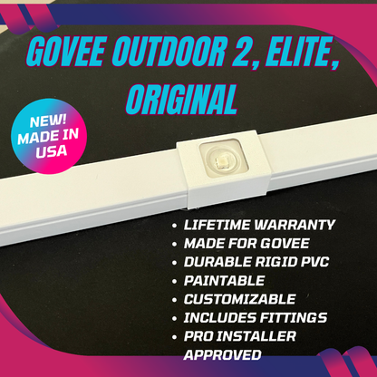 PermTrack Kit for Govee (Outdoor 2, RGBIC Original & Eite) Permanent Outdoor Lights (100ft)